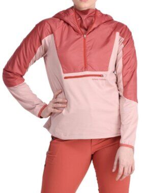 Kari Traa Henni Hybrid Jacket, Half-Zip Pullover with Hood - Womens Medium